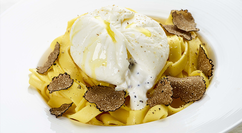 recette burrata à la truffe